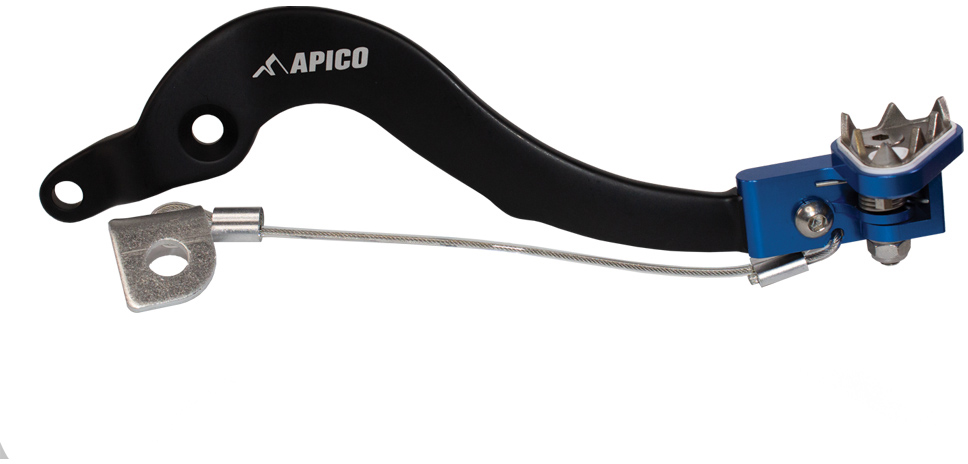 BRAKE PEDAL FORGED TM MX / EN125-300 08-21, MX / EN250-300FI 15-21 BLACK / BLUE APICO 