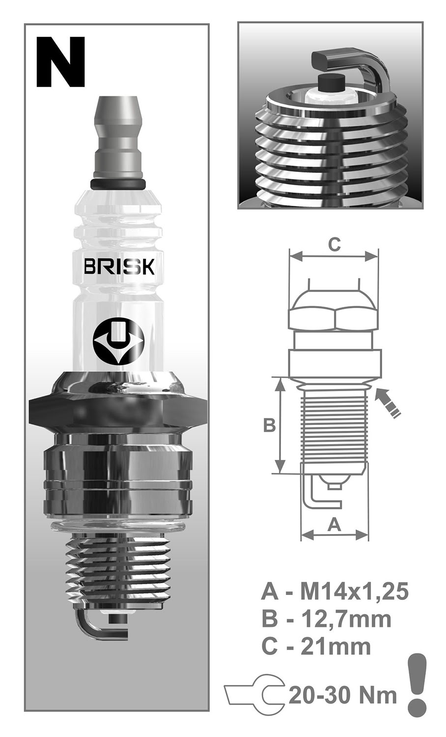 Spark Plug SUPER BRISK 