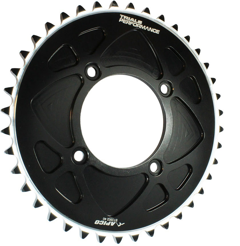 SPROCKET REAR TRIAL SOLID BETA, SCORPA, SHERCO, GAS-GAS, 4RT, VERTIGO, TRS 02-24 (R) 48T BK APICO 