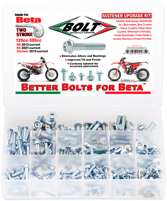 Kit de Parafusos PRO PACK | BETA 2STK BOLT MOTORCYCLE HARDWARE beta x-trainer 300 2021