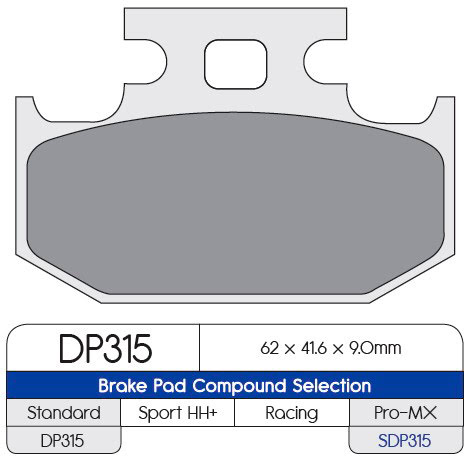 Sintered Brake Pads (SDP PRO-MX) DP BRAKES 