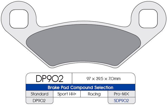 Sintered Brake Pads (SDP PRO-MX) DP BRAKES 