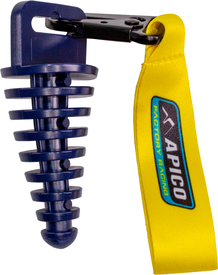 EXHAUST PLUG 2-STROKE WITH LANYARD DARK BLUE APICO 