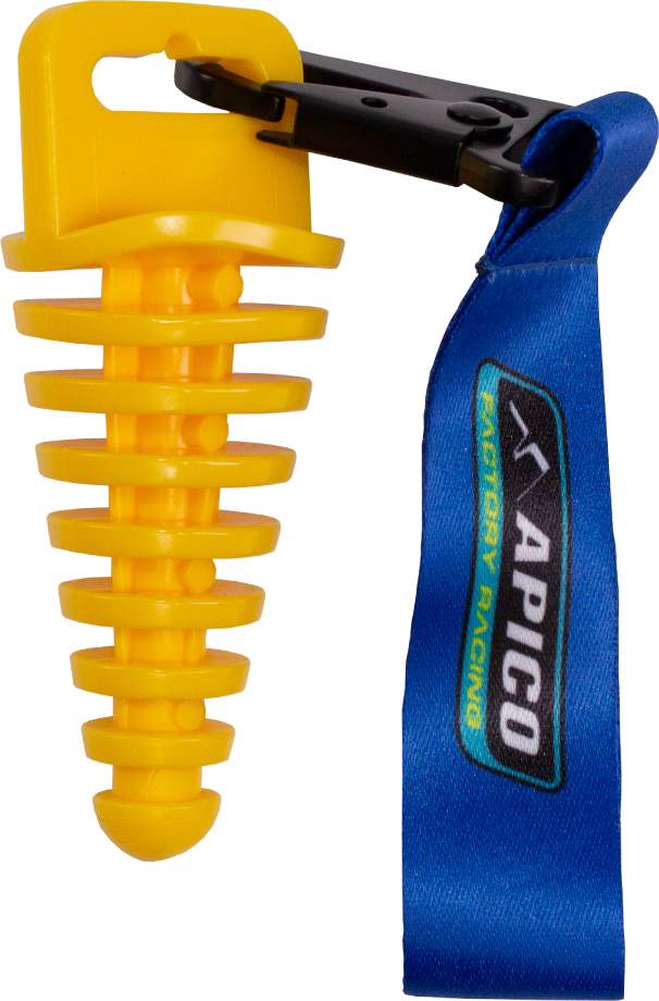 EXHAUST PLUG 2-STROKE WITH LANYARD YELLOW APICO 