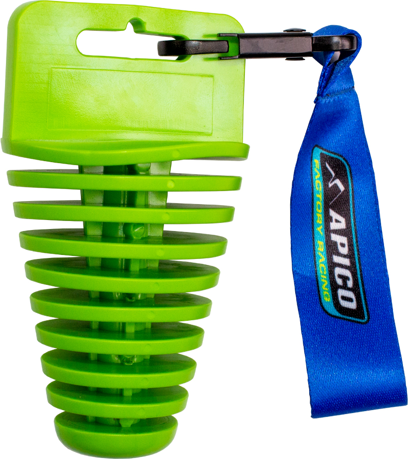 EXHAUST PLUG 4-STROKE WITH LANYARD GREEN APICO 