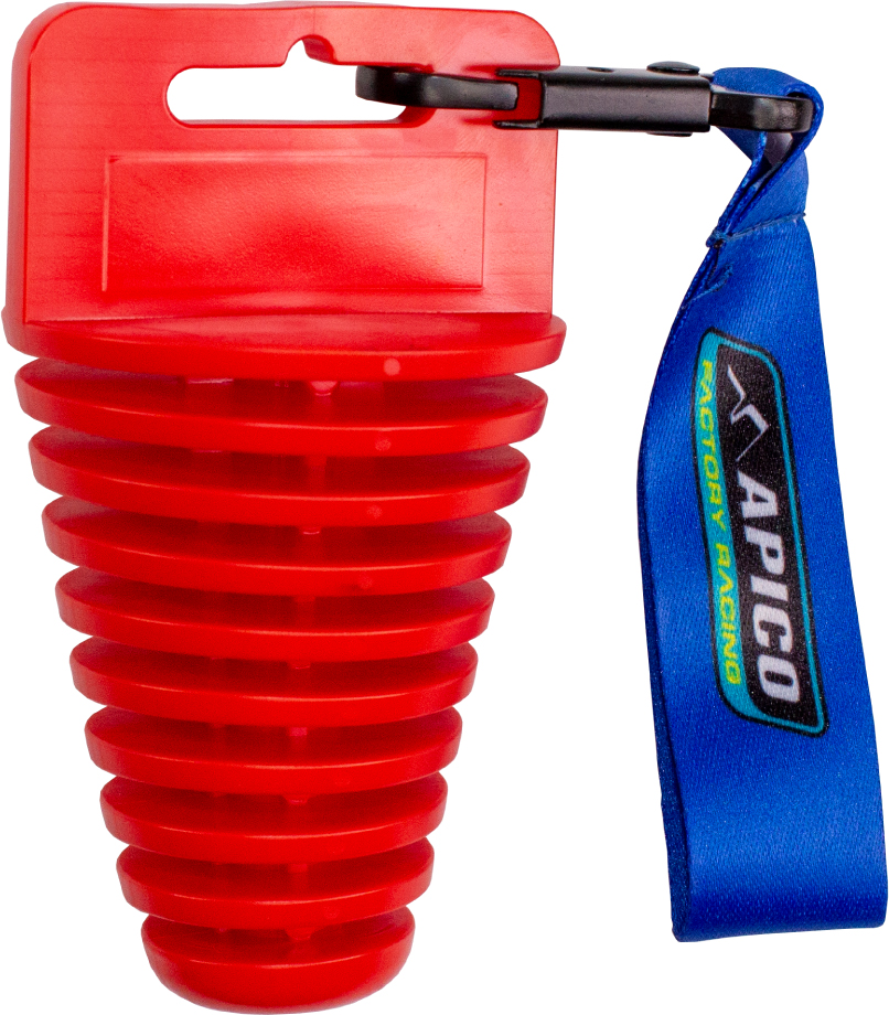 EXHAUST PLUG 4-STROKE WITH LANYARD RED APICO 