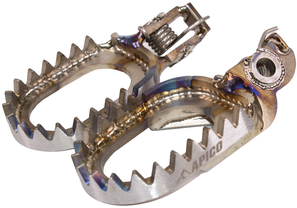 FOOT PEG TITANIUM OPEN DESIGN BETA RR 125-300 2T 20-24, 350- APICO 