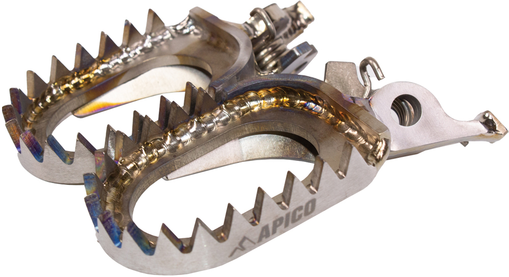 FOOT PEG TITANIUM OPEN DESIGN KAWASAKI KX250F 06-24, KX450F 07-24, KX250XC / 450XC 21-24 APICO 