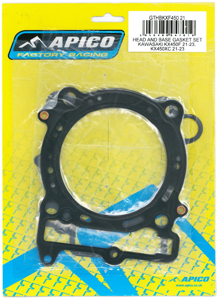 HEAD AND BASE GASKET SET KAWASAKI KX450F 21-23, KX450XC 21-2 APICO 