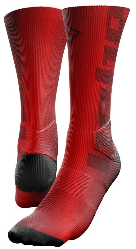 Mid-Calf Socks SOLID Red HEBO 