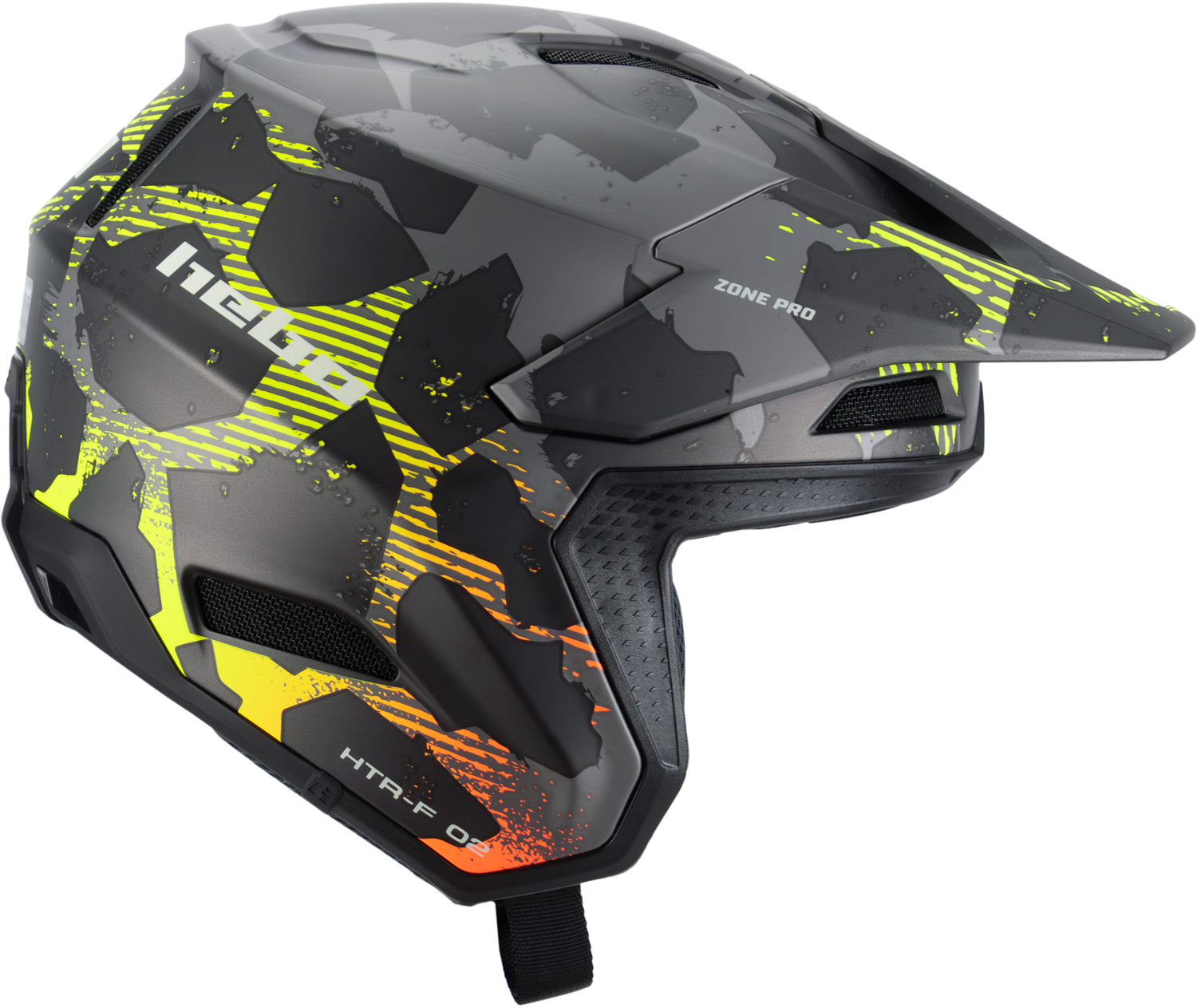 Capacete HTR F02 ZONE PRO CAMO Cinza HEBO 