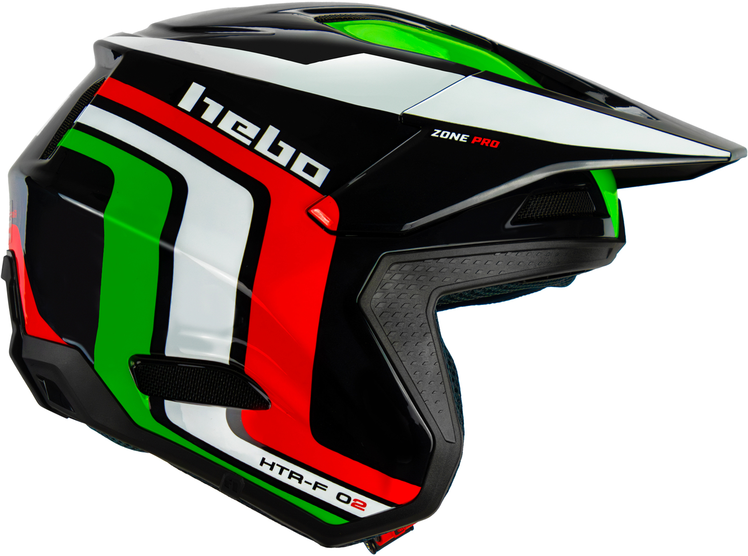 Capacete HTR F02 ZONE PRO RACING Preto HEBO 