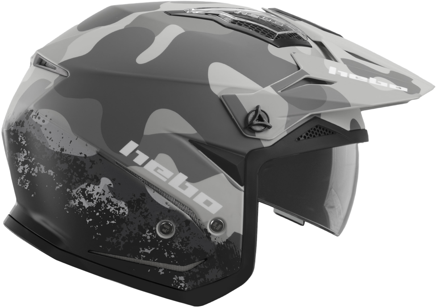 Helmet HTR-P01 V6 CAMO MATE Black HEBO 