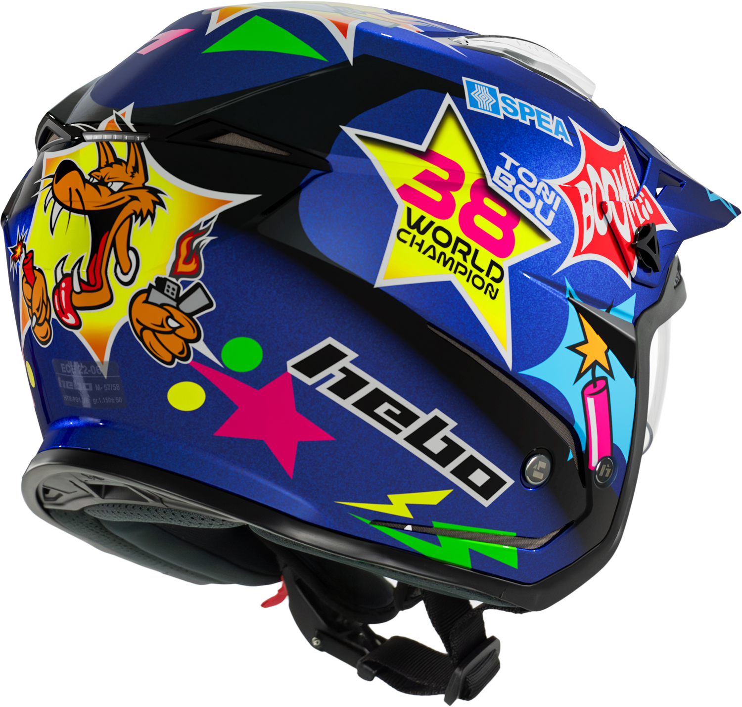 Helmet HTR-P01 V6 TONI BOU 38 Blue HEBO 