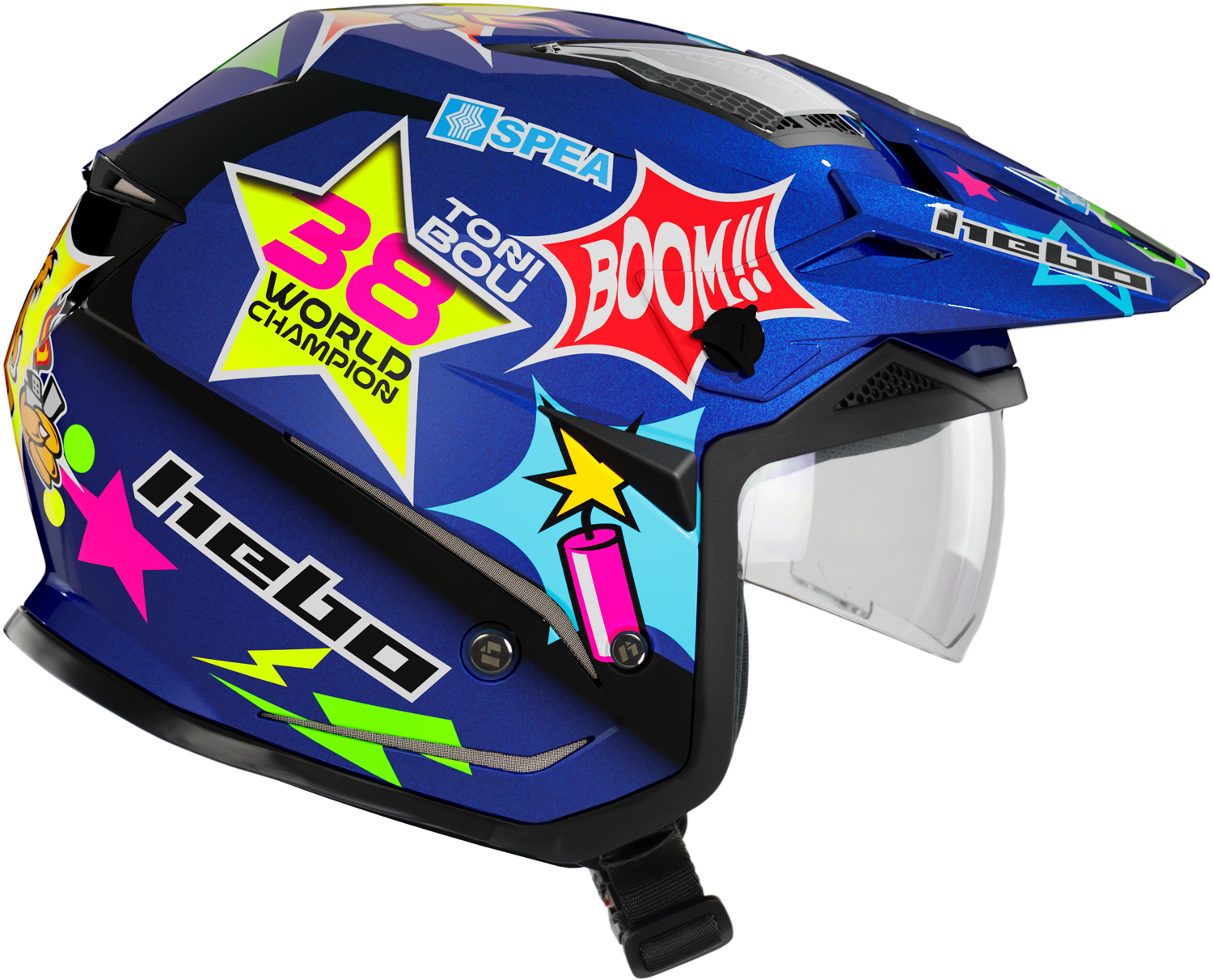 Helmet HTR-P01 V6 TONI BOU 38 Blue HEBO 