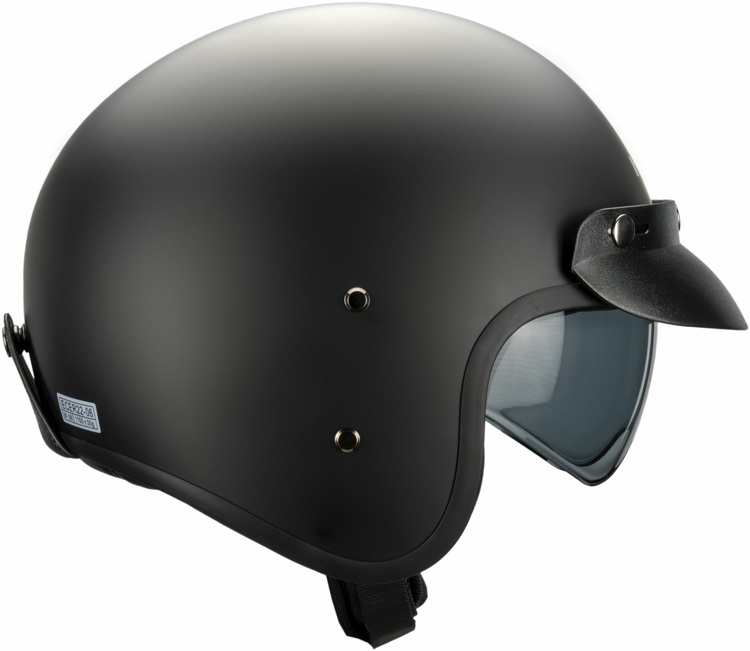 Helmet Jet RETRO Black Matt HEBO 