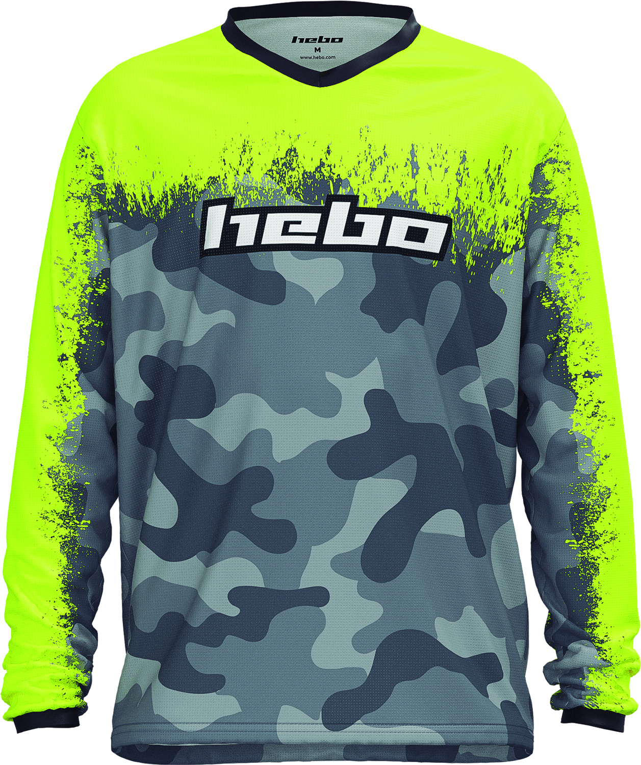 Kids Riding Gear MX Camu Neon Yellow HEBO 