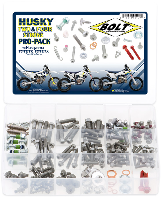 PROPACK FOR HUSKY 2 & 4-STK BOLT MOTORCYCLE HARDWARE 