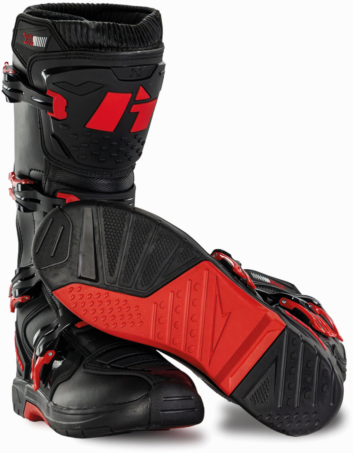 Botas MX X1 Pretas / Vermelhas HEBO 