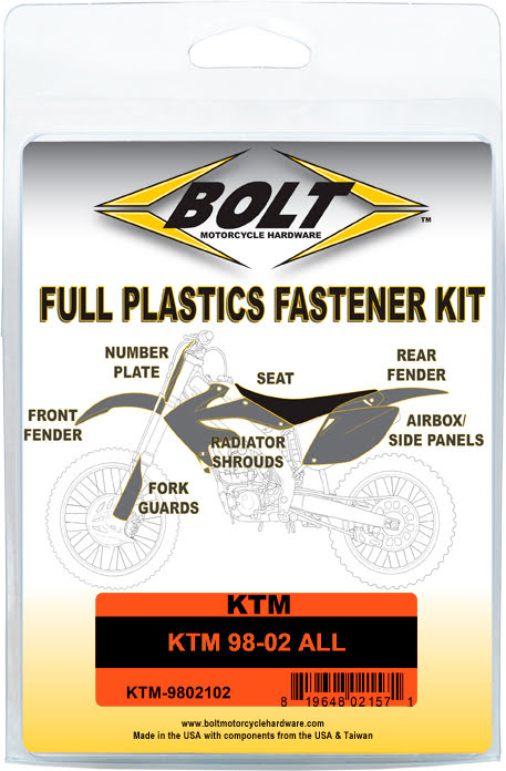 Kit de Parafusos para Plásticos BOLT BOLT MOTORCYCLE HARDWARE 