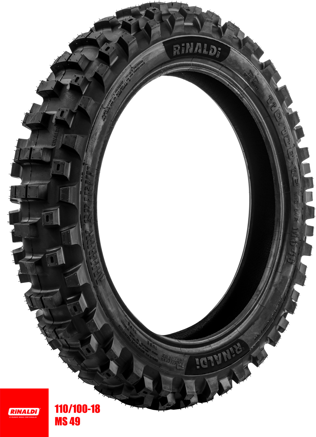 Pneu 110 / 100-18 (64R) MS 49 Traseiro RINALDI 