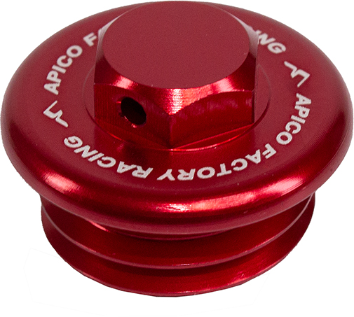OIL FILL PLUG ALUMINIUM KTM / HQV / GAS / HUS 50-530 98-25 RED (R) APICO 