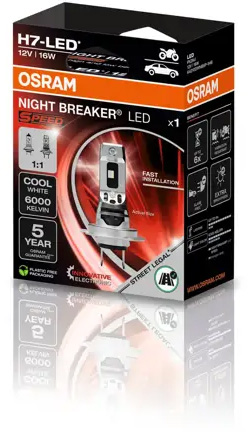 Lâmpada Led 12V H7 PX26d 16W NIGHT BREAKER SPEED 1550lm OSRAM 