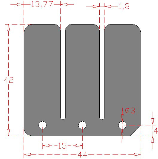 Set of Carbon Fiber Reeds RACEPRO 