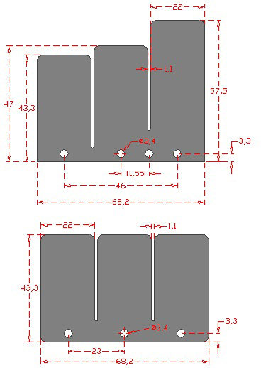 Set of Carbon Fiber Reeds RACEPRO 