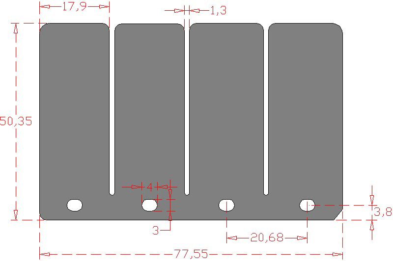 Set of Carbon Fiber Reeds RACEPRO 