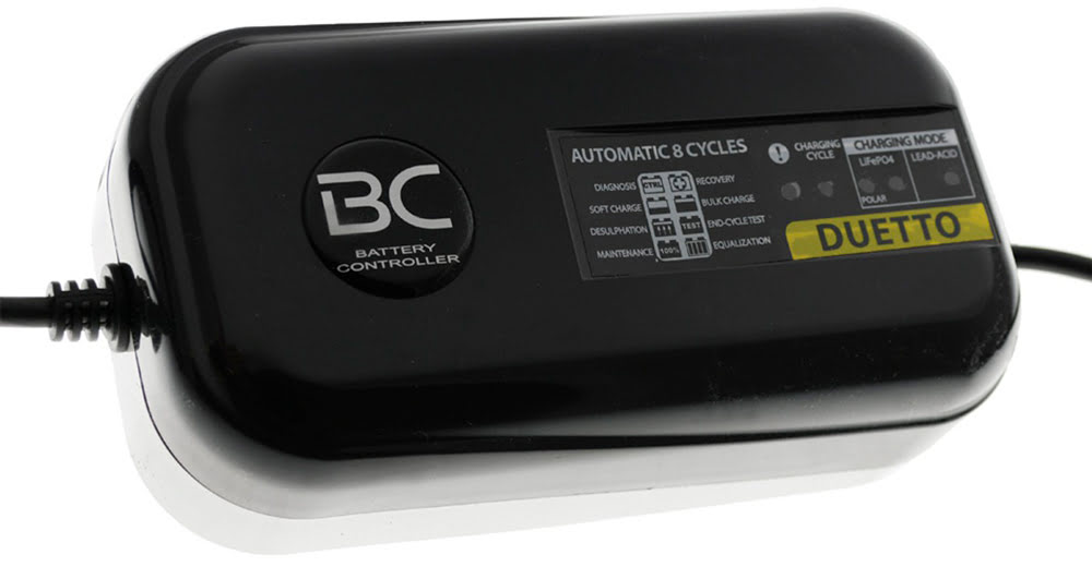 Carregador automatico baterias BC DUETTO 12v (Acido & Litio) RACEPRO 
