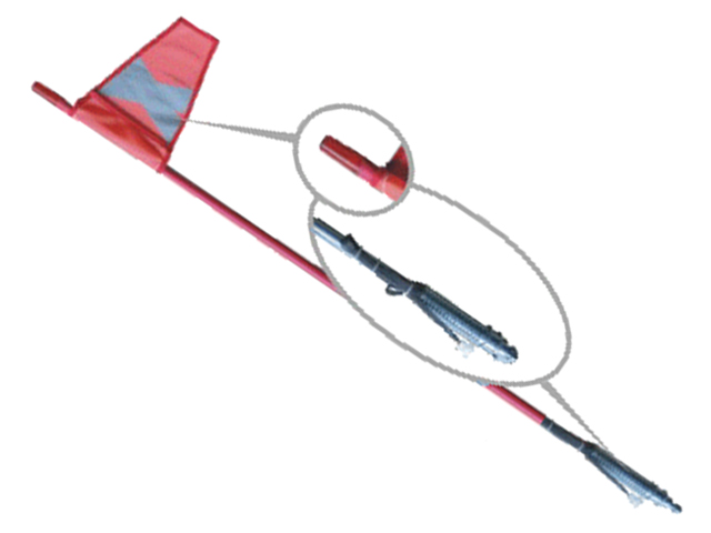 Bandeira de sinalização para Atv / Quad 1,80m c / Led RACEPRO 