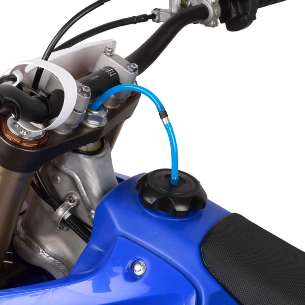Rotating fuel tank breather hose with one-way check valve Blue RACEPRO 
