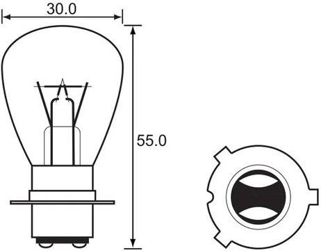 Lâmpada P15D-3 J 12V 45W / 45W (10un) RACEPRO 