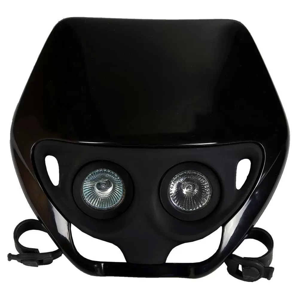 Headlight 12v 35w Black RACEPRO 