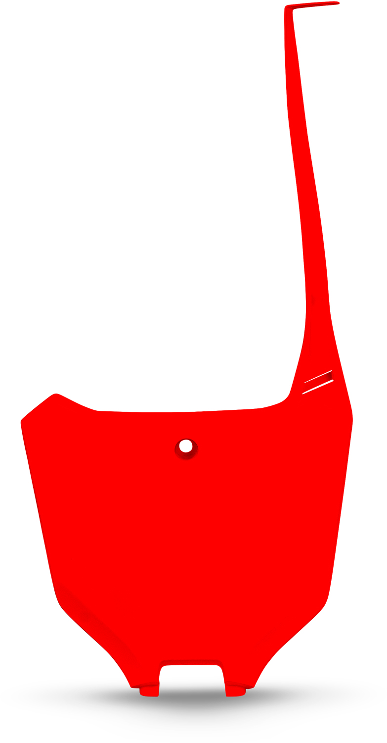 Front Number Plate (extension ready) Red RACEPRO 