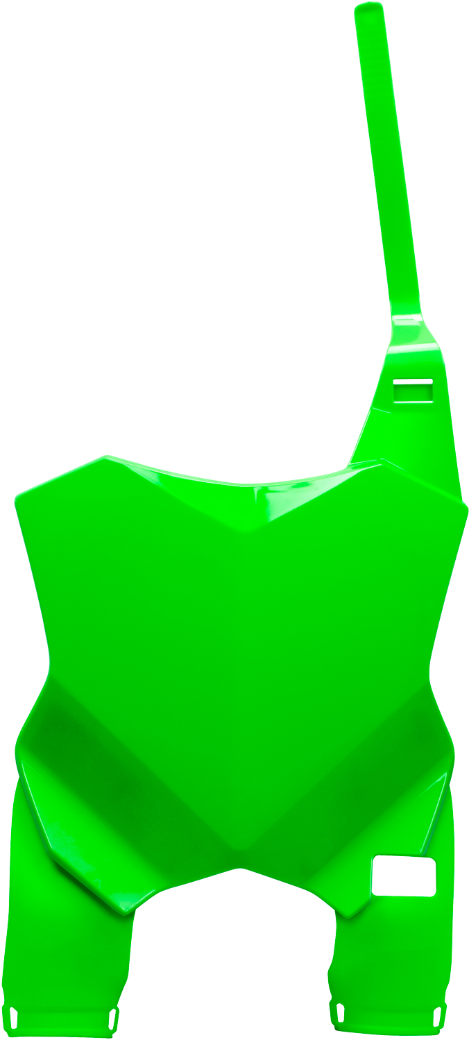 Porta / Placa de Numero Frontal (c / Extensão) Verde Neon RACEPRO 