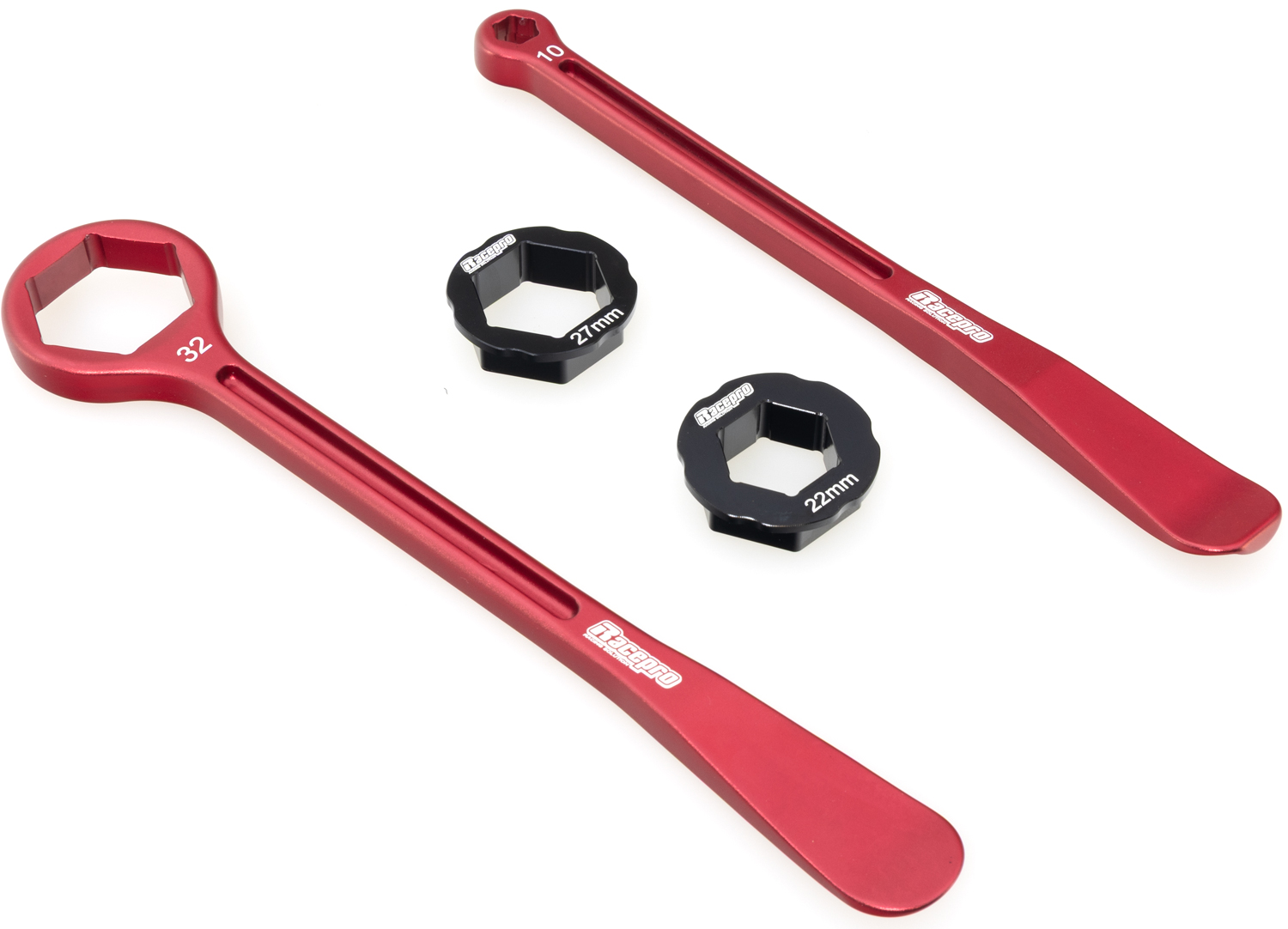 Desmonta pneus & Jogo de chaves 10,13,22,27,32mm RACEPRO 
