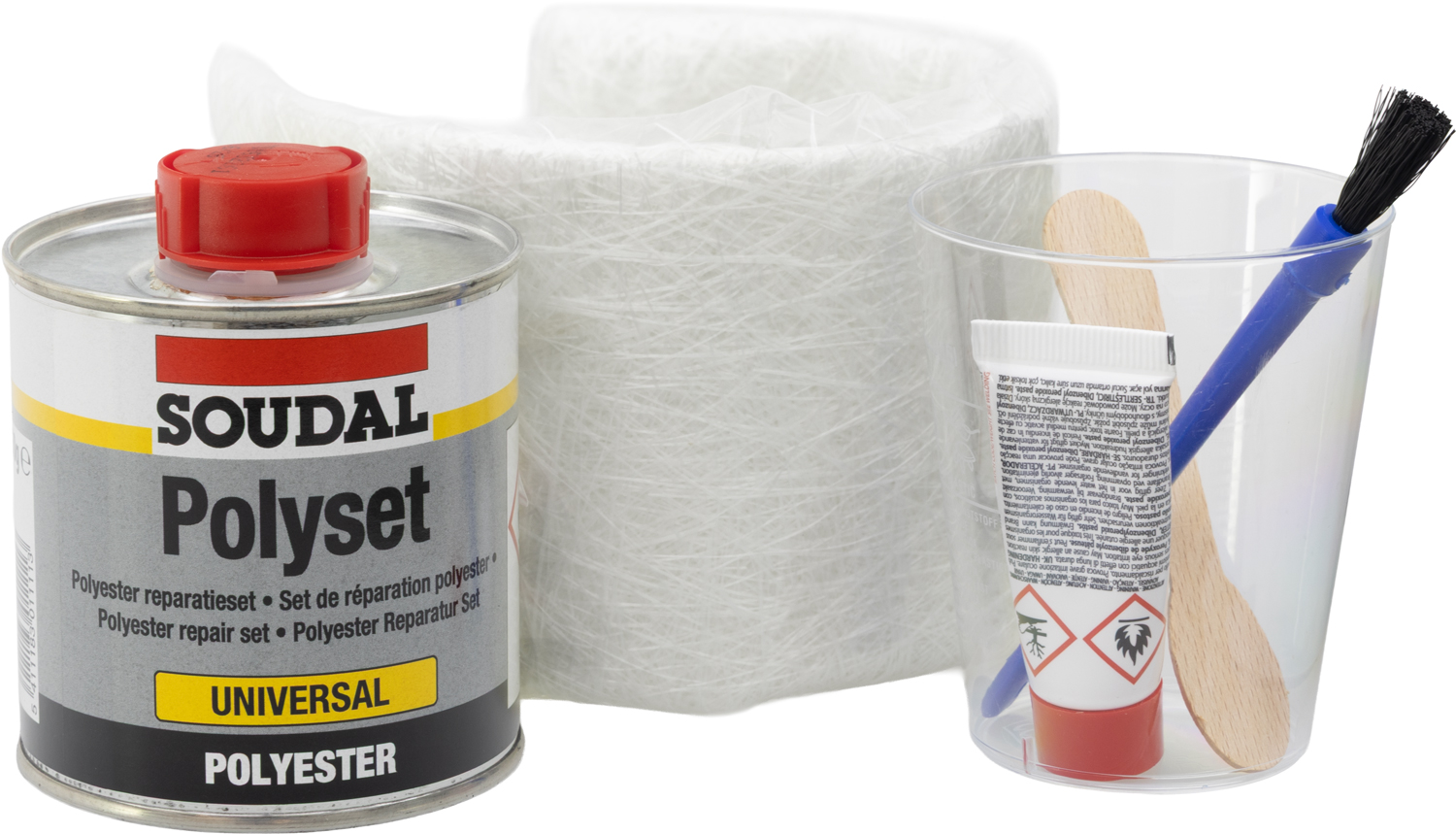 Kit Reparação Fibra de Vidro Polyset 250gr SOUDAL 