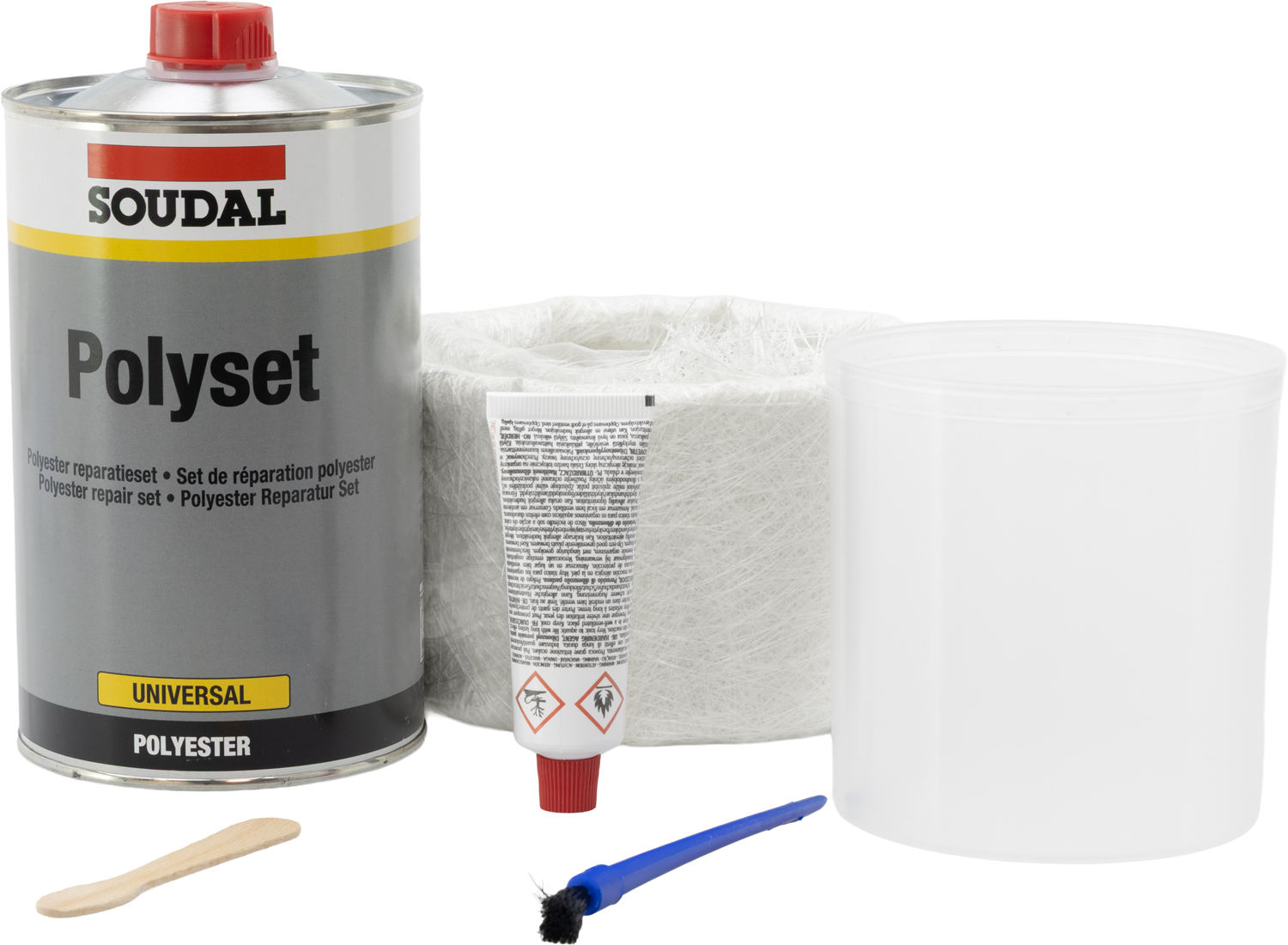 Kit Reparação Fibra de Vidro Polyset 1kg SOUDAL 