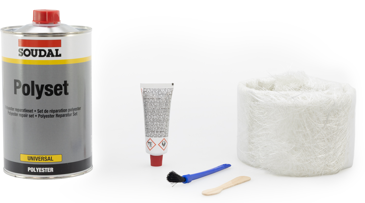Kit Reparação Fibra de Vidro Polyset 1kg SOUDAL 