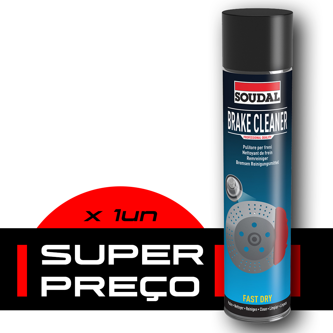 Limpeza de Travões Brake Cleaner 600 mL SOUDAL 