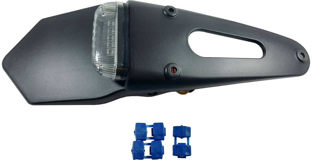 UNIVERSAL REAR LED TAIL LIGHT ENDURO STYLE WITH CLEAR LENS ( APICO 