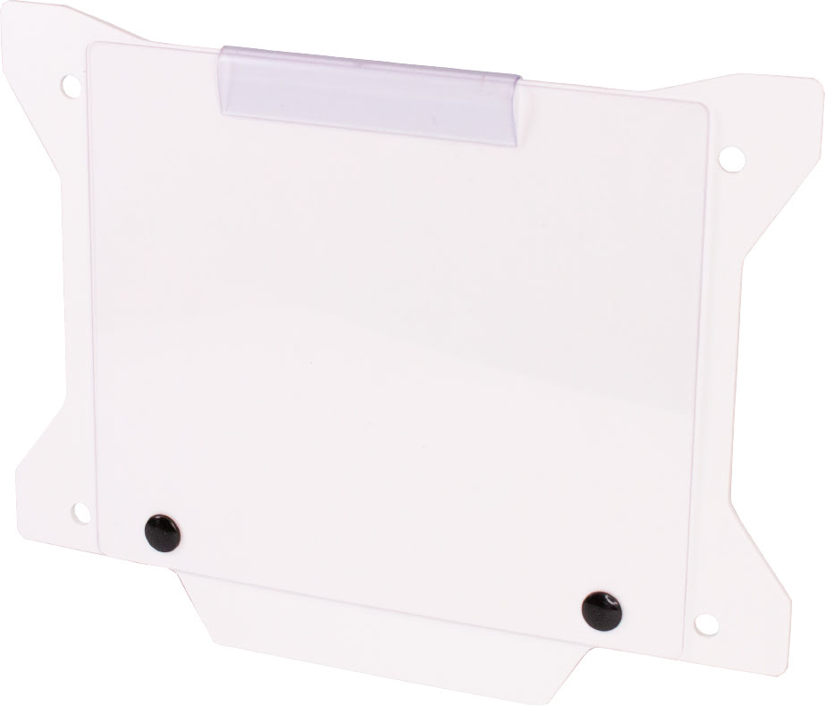 FRONT NUMBER PLATE PLASTIC WITH WINDOW NEW X SHAPE WHITE APICO 