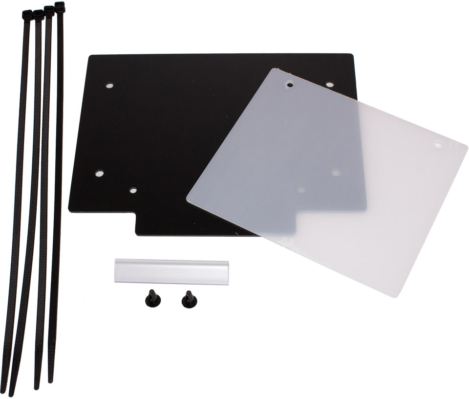 FRONT NUMBER PLATE PLASTIC BLACK WITH WINDOW APICO 