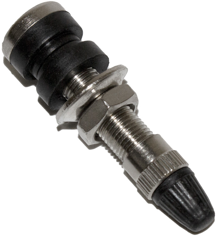 SNAP-IN TUBLESS VALVE STRAIGHT CHROME 35MM (8MM DIA) X1 PACK APICO 